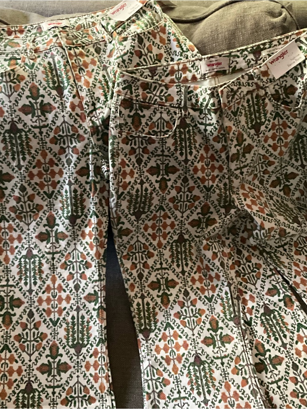 NWT Wrangler highrise fierce flare vintage floral boho jeans women’s 12 31X32 - Picture 9 of 10